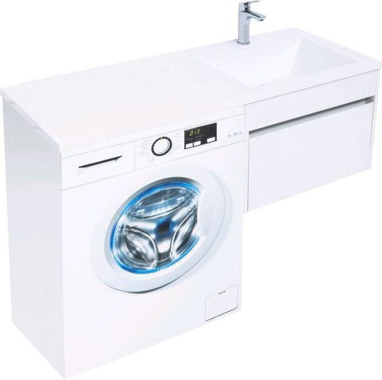 Тумба с раковиной Aquanet Токио 120 R белая подвесная, 1 ящик