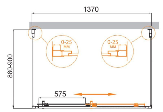 Душевой уголок Cezares Molveno-AH-12-160/80-C-Cr-IV