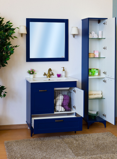 Мебель для ванной Sanflor Ванесса 75 напольная, индиго