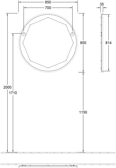 Мебель для ванной Villeroy & Boch Antheus black ash, с подставкой из глянцевой стали
