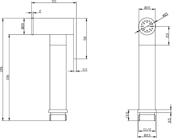 Гигиенический душ Omnires Y SYSYBI2 со смесителем