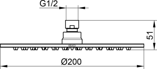 Верхний душ Keuco 59986010101 20 см, хром