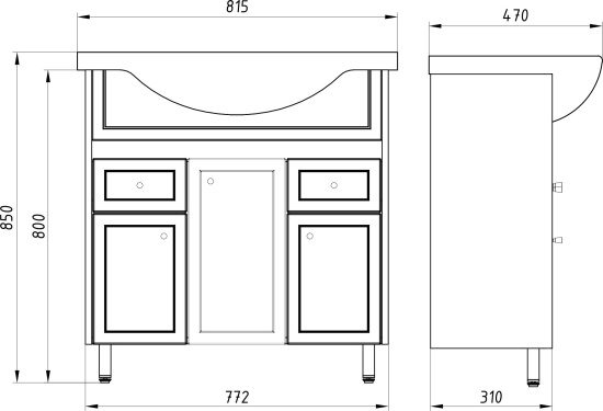 Мебель для ванной ASB-Mebel Орхидея 80 белая, северное дерево