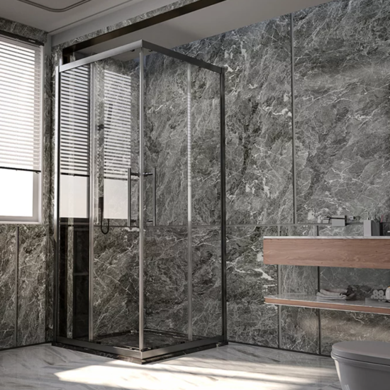 Душевой уголок Veconi Premium Trento PTC-20GR 120x110, профиль графит