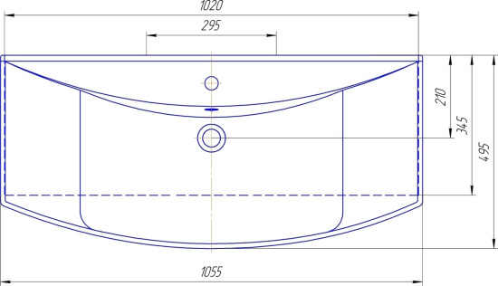 Тумба с раковиной Misty Лувр 105