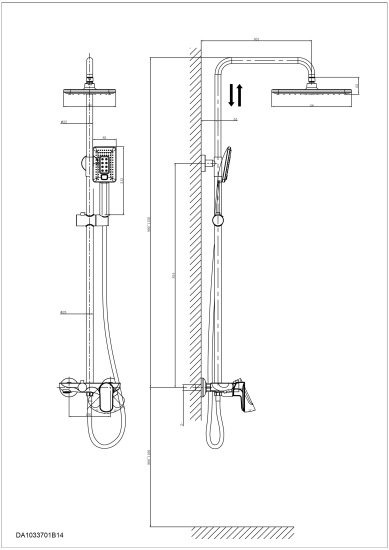 Душевая стойка D&K Venice Baciano DA1033701B14