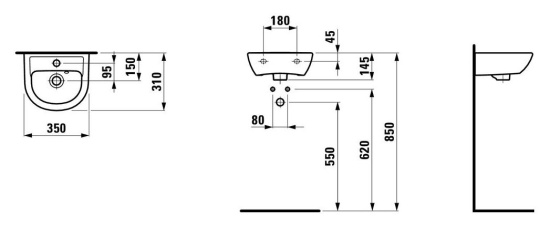 Раковина Laufen Pro 8.1595.0.000.104.1