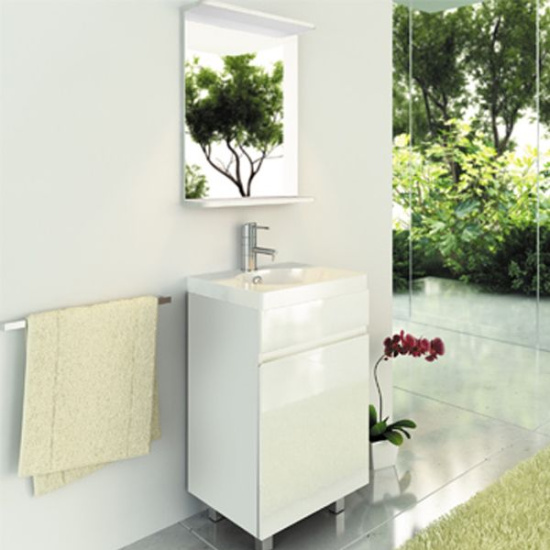 Зеркало Comforty К 50, белый глянец
