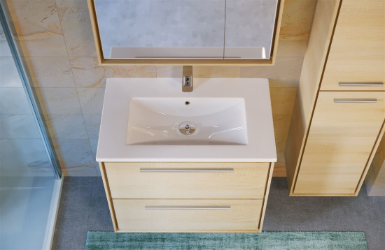 Тумба с раковиной Raval Frame 75 дуб сонома, подвесная