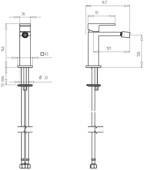 Смеситель для биде Migliore Kvant 25397