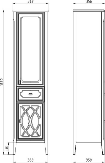Пенал ASB-Woodline Миа 40 10103