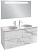 Мебель для ванной Jacob Delafon Odeon Rive Gauche 120 белый мрамор, 3 ящика, ручки хром