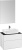 Мебель для ванной Villeroy & Boch Finion 80 glossy white lacquer, glass black matt, с настенным освещением