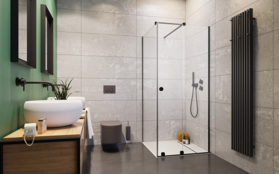 Душевой уголок Radaway Furo Black KDJ RH 100x70 R