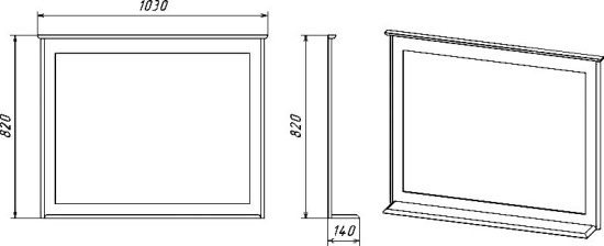Зеркало Misty Винтаж 100 дуб