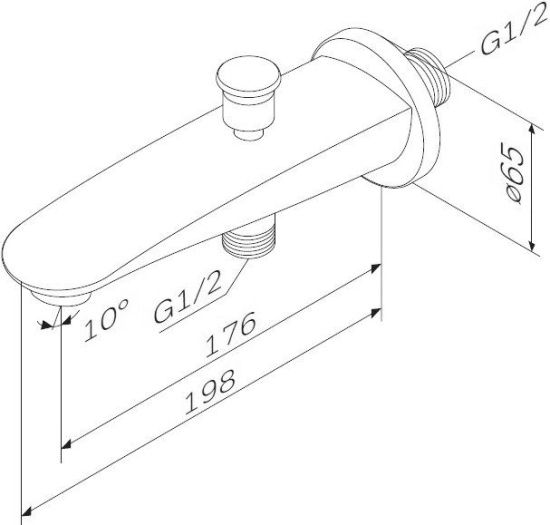 Излив для ванны AM.PM Like F8070100