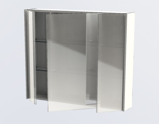 Зеркало-шкаф Aquanet Латина 90 белый