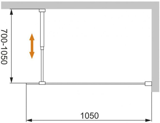 Душевая перегородка Cezares Liberta-L-1-105-C-Cr