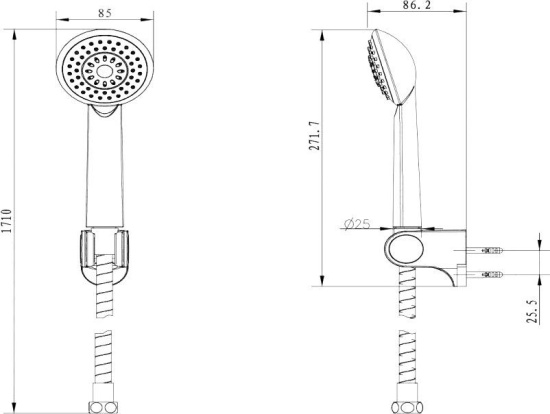 Душевой гарнитур Bravat Eco D288BM-RUS