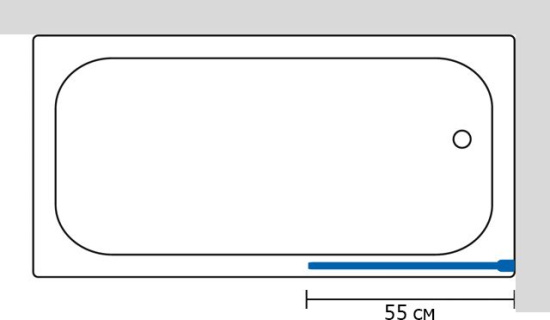 Шторка на ванну GuteWetter Lux Pearl GV-601AS правая 55 см стекло бесцветное, профиль хром