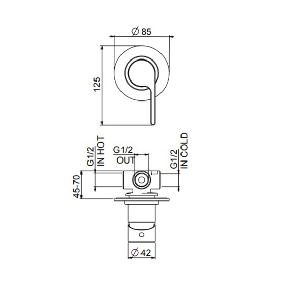 Смеситель для душа Webert DoReMi DR880101345, никель