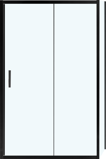 Душевой уголок Vincea Garda VSR-1G8013CLB 130x80 см, профиль чёрный, стекло прозрачное