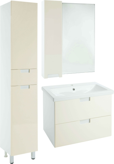 Зеркало Bellezza Пегас 70 L бежевое