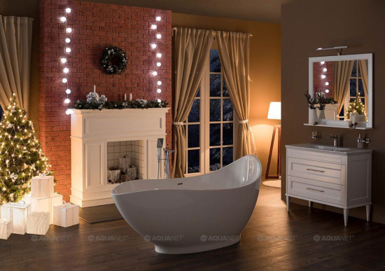 Ванна из искусственного камня Aquanet Grace V2 175x81 см. глянцевая