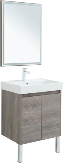 Мебель для ванной Aquanet Nova Lite 60 дуб рошелье, с дверками