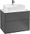 Тумба с раковиной Villeroy & Boch Finion 80 anthracite matt lacquer, glass white matt, с настенным освещением