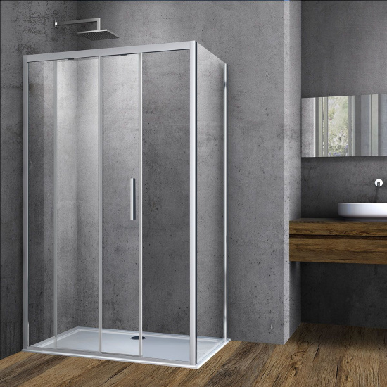 Душевой уголок Vincea Soft VSR-3SO9010CL 100х90 см, профиль хром