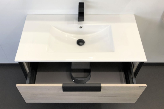 Тумба с раковиной Comforty Бонн 90 дуб дымчатый