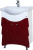 Тумба под раковину Bellezza Ёлка 60 белая с бордо