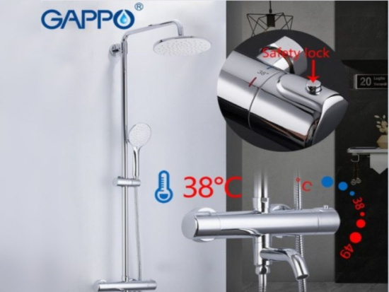 Душевая стойка Gappo G2490 термостат