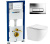 Инсталляция Geberit Duofix Delta 458.103.21.1 с кнопкой смыва Delta 51 + унитаз подвесной WeltWasser Merzbach 043 GL-WT Инсталляция Geberit Duofix Delta 458.103.21.1 с кнопкой смыва Delta 51 + унитаз подвесной WeltWasser Merzbach 043 GL-WT