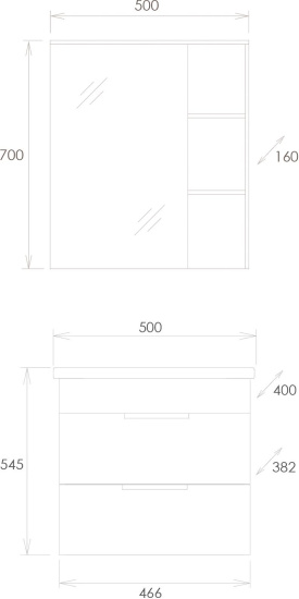 Мебель для ванной Onika Легран 50.13 дуб галифакс