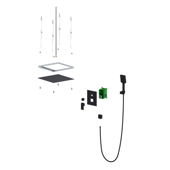 Душевая система Timo Selene SX-2029/03SM черная встраиваемая