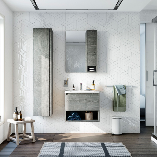 Зеркало Stworki Карлстад 60 R дуб рошелье