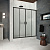 Душевая дверь в нишу Vegas Glass  Z2P Protec 170 02М 10, профиль черный матовый, стекло сатин