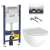 Унитаз подвесной beWash Bogen 88303214 безободковый + инсталляция Geberit Duofix Delta 458.103.21.1 3 в 1 с кнопкой
