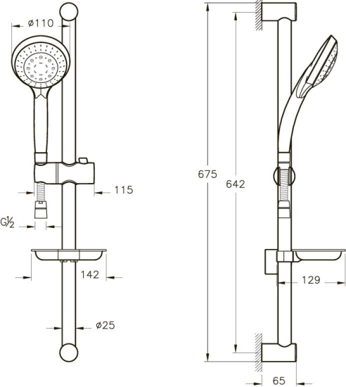 Душевой гарнитур VitrA Cozy 5F A45682EXP