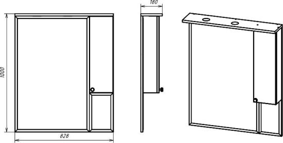 Зеркало Misty Латте 85 R
