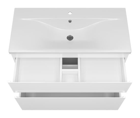 Тумба с раковиной Misty Лаки 100 белая