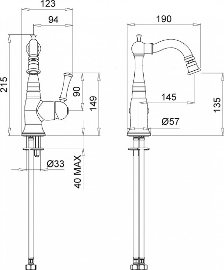 Смеситель для биде Migliore Dallas ML.DLS-6823.CR хром