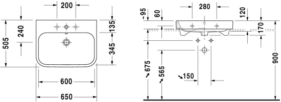 Тумба с раковиной Duravit Happy D.2 Plus 100 графит суперматовый