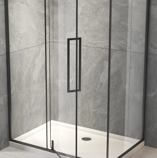 Душевой уголок Veconi Rovigo RV-034B 110x70, профиль черный