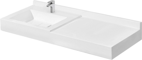 Тумба с раковиной Aquaton Сакура 120 L, ольха наварра, белая