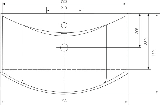 Мебель для ванной Runo Барселона 75