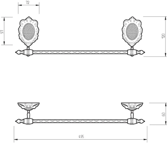 Полотенцедержатель Migliore Cleopatra 16697 золото