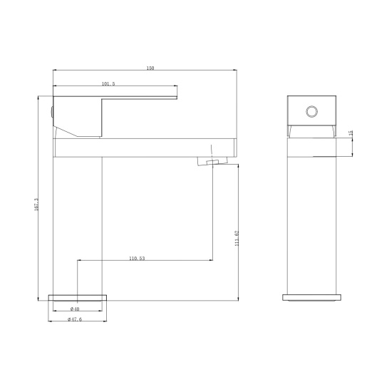 Смеситель для раковины Wonzon & Woghand WW-A40982-MW